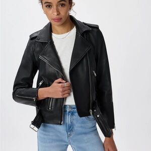Quince Classic Black Leather Jacket